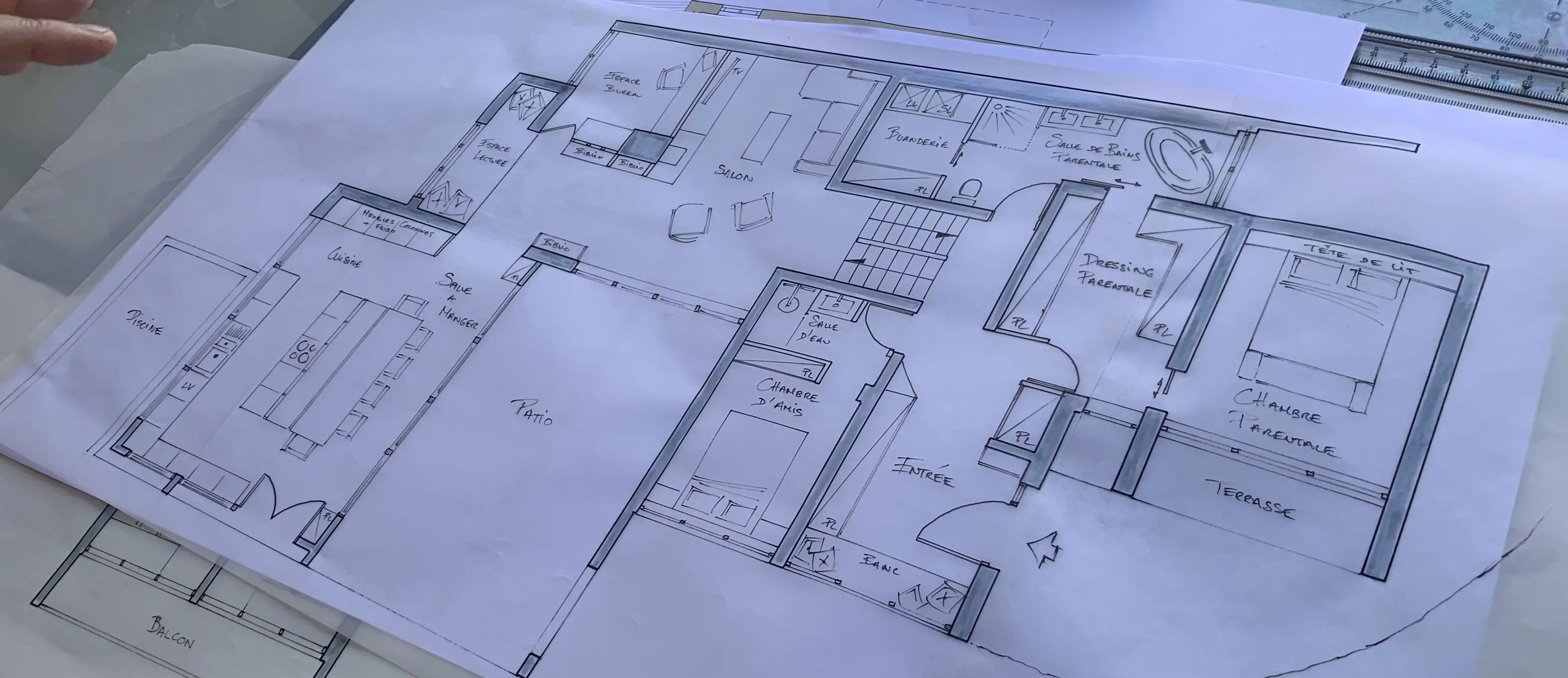 Dessin de perspective architecture