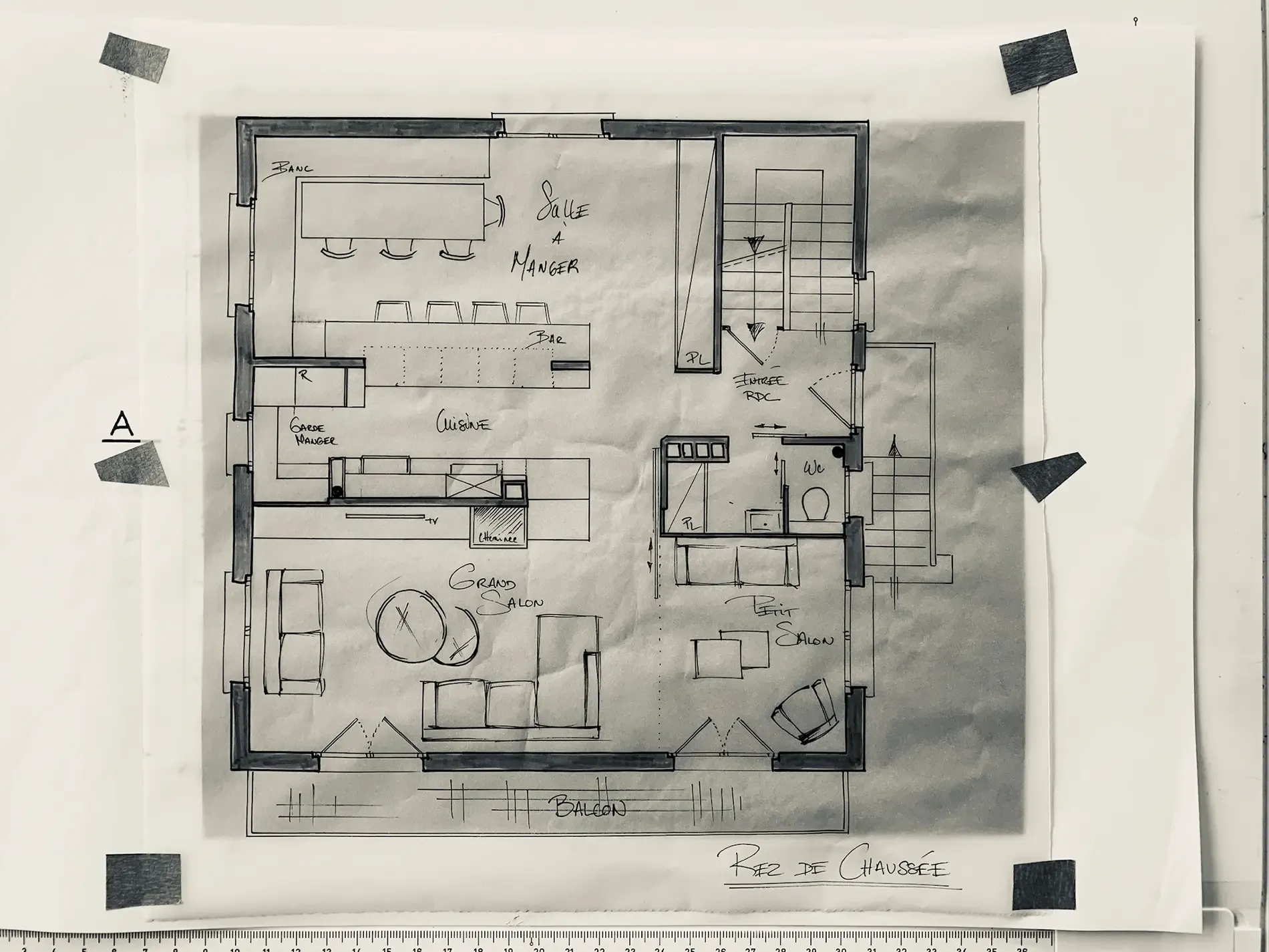 Plan d'agencement du rez-de-chaussée